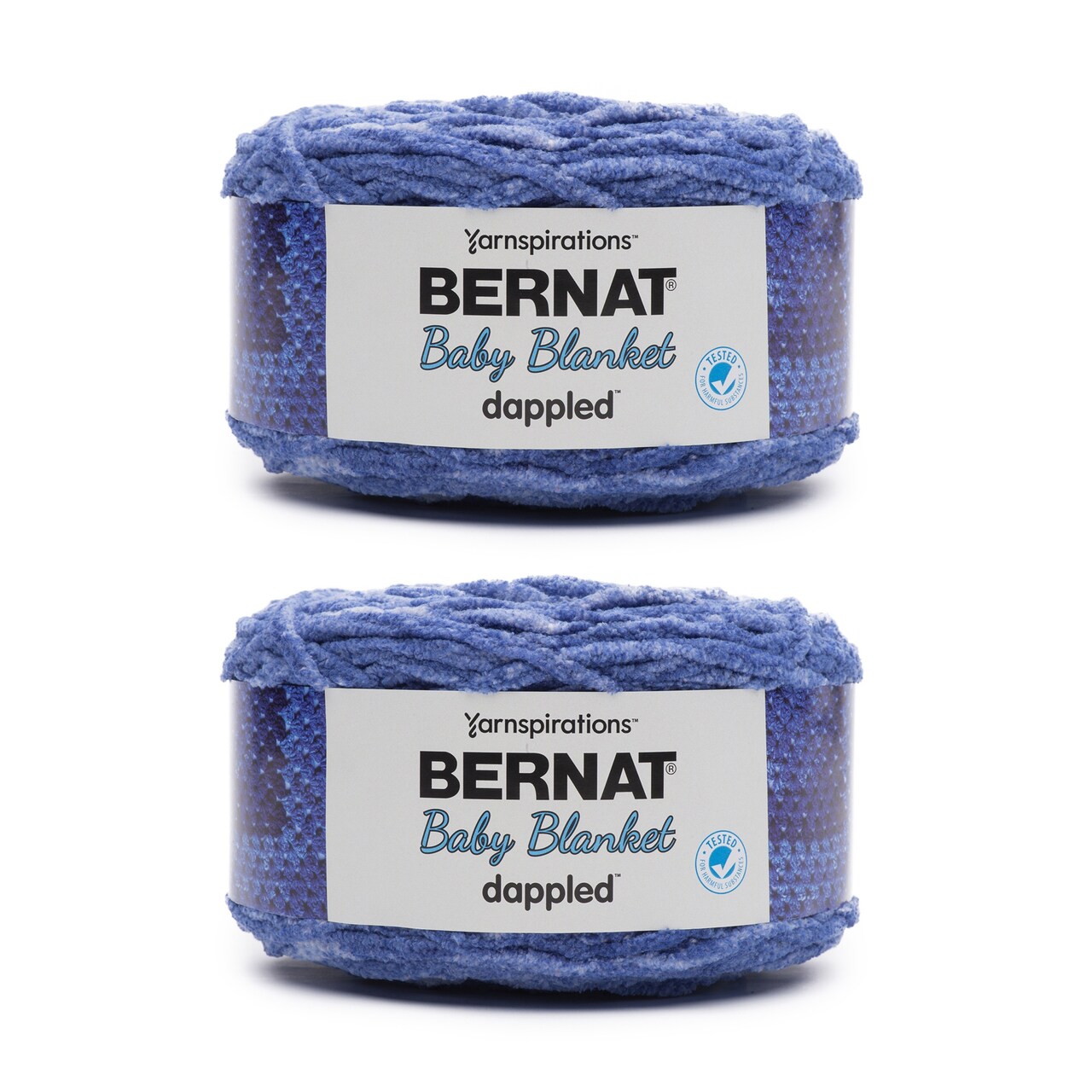 Bernat Baby Blanket Dappled Wandering Blue Yarn - 2 Pack of 300g/10.5oz - Polyester - 6 Super Bulky - 220 Yards - Knitting/Crochet